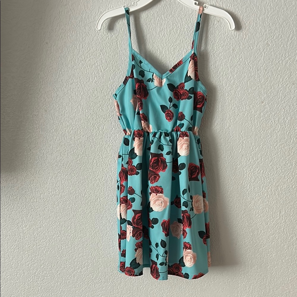 SHEIN Pink and White Sleeveless Sundress